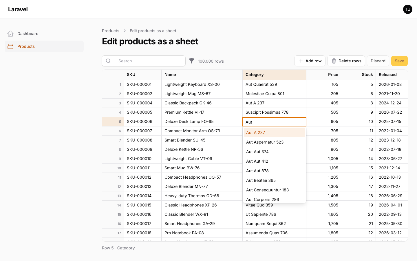 Selects with thousands of options